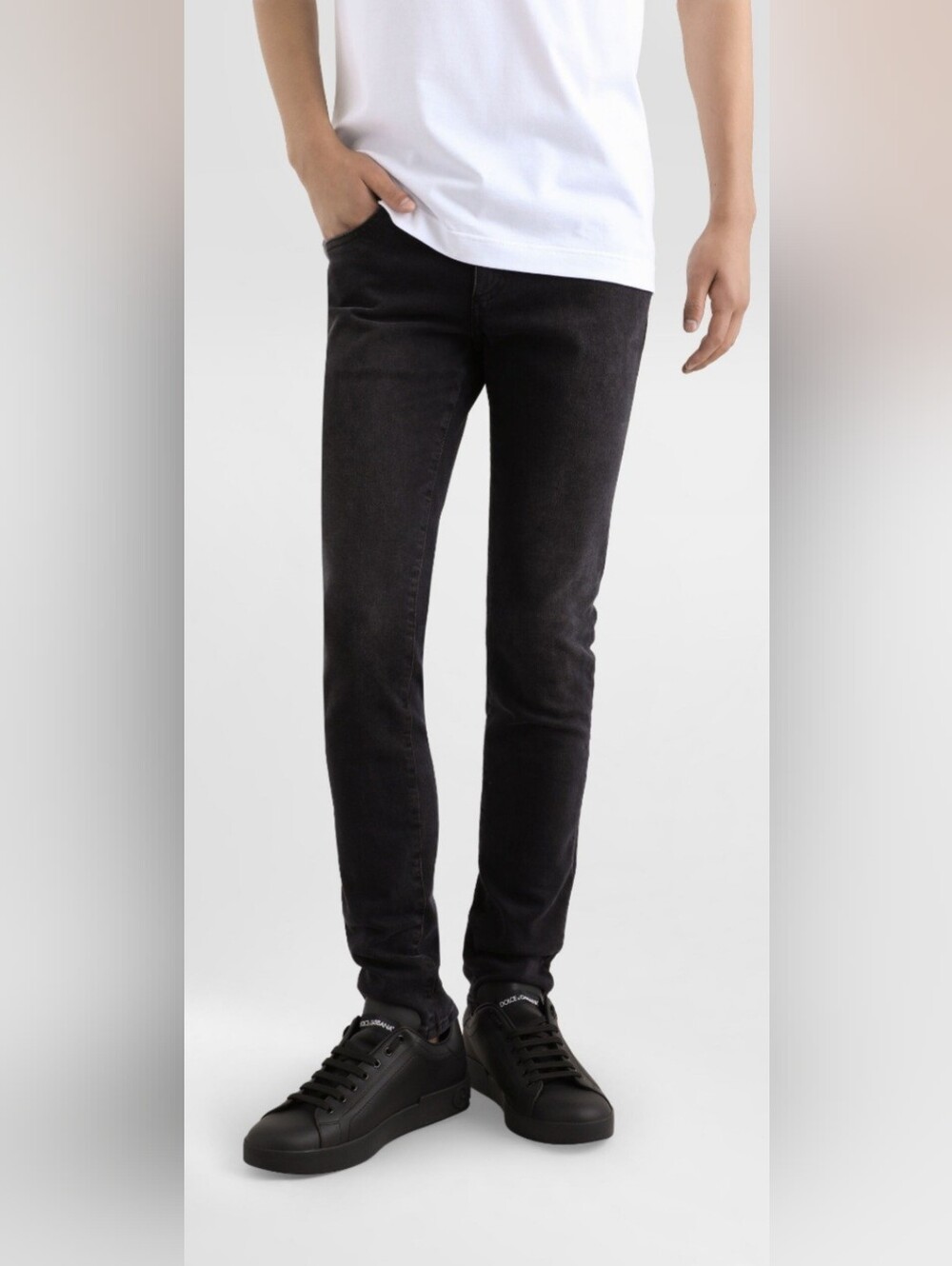Dolce & Gabbana Gray Wash Skinny Stretch Jeans